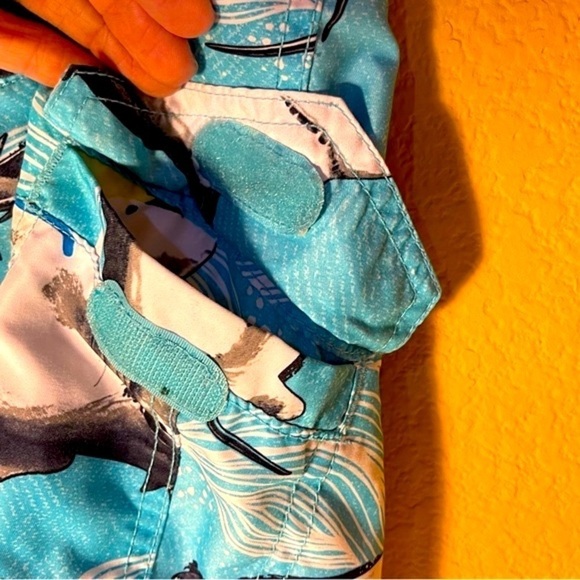 JOE BOXER Boys Aqua Blue Jaws Shark Swim Shorts Boys Size 6 Summer Beach Pool - Picture 4 of 9